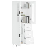 Highboard White 69.5x34x180 cm Engineered Wood 3198481