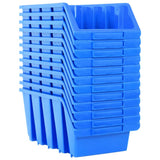 Stacking Storage Bins 14 pcs Blue Plastic 146286
