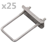 U Connector for Fence Post 60x40 mm 25 Sets 144504