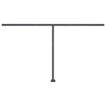 Freestanding Manual Retractable Awning 400x300 cm Yellow/White 3069738