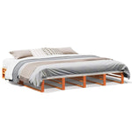 Bed Frame without Mattress Wax Brown 180x200 cm Super King Solid Wood Pine 3302320