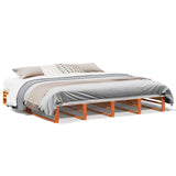 Bed Frame without Mattress Wax Brown 180x200 cm Super King Solid Wood Pine 3302320