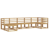 Outdoor Sofa Set 7 pcs White Solid Acacia Wood 3387928