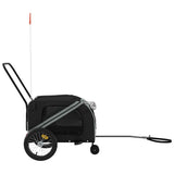 Pet Bike Trailer Grey and Black Oxford Fabric and Iron 93895