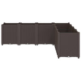 Garden Planter Brown 160x160x53 cm PP 367870