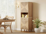 Slim Bathroom Cabinet with Silent Drawer Rail for Scandinavian, Japanese Styles - Wood-Effect T3398P423556