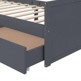 Bed Frame without Mattress Dark Grey Solid Wood Pine 90x200 cm 322163
