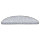 Stair Mats 20 pcs 56x17x3 cm Light Grey Half Round 3365784