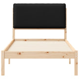 Bed Frame with Upholstered Headboard Black 100 x 200 cm 877861
