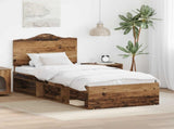 Bed Frame with Headboard Old Wood 90 x 190 cm Solid Pine Wood 3413369