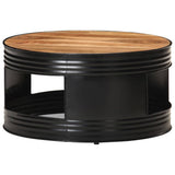 Coffee Table Black 68x68x36 cm Solid Acacia Wood 321933