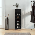 ZNTS Shoe Cabinet Black 30x35x105 cm Engineered Wood 829693