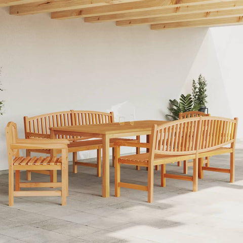 ZNTS 5 Piece Garden Dining Set Solid Wood Teak 3157948