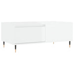 ZNTS Coffee Table High Gloss White 90x50x36.5 cm Engineered Wood 830798