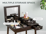 Dressing Table with Flip-up Mirror, Makeup Desk with 2 Drawers, Vanity Table Writing Desk for T3398P344248
