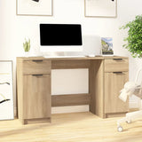 Desk with Side Cabinet Sonoma Oak Engineered Wood 3115910