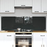 Kitchen Backsplash 2 pcs Dark Grey 80 x 50 cm Tempered Glass 3415462