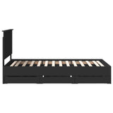 Bed Frame with Drawer Black 100 x 200 cm Engineer Wood 3411146