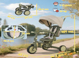 5 in 1 Kids Trike with Adjustable Toddler Tricycle with Push Handlebar, Adjustable T3398P378915
