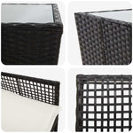 Garden Bistro Set 3 pcs Black Poly rattan 3334955