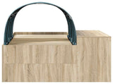 Bed with Tunnel 3 pcs Artisian Oak and Light Blue 3423696