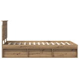 Bed Frame Artisian Oak 120 x 190 cm Solid Pine Wood 3409380