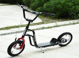 Stunt Scooter, Kids Scooter, 12'' Rubber Tyre Kick Scooter with Adjustable Handlebar, Dual Brakes, T3398P348460