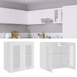 802521 Hanging Glass Cabinet "Lyon" White 60x31x60 cm Engineered Wood