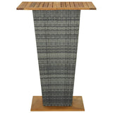 5 Piece Garden Bar Set with Cushions Poly Rattan Grey 3095455
