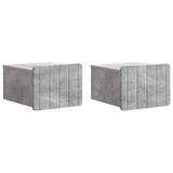 Wall-Mounted Bedside Cabinet with Drawer 2 pcs Concrete Grey 898262