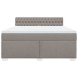 Box Spring Bed with Mattress Taupe 180x200 cm Fabric 3285978
