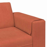 Fabric Sofa with Cushion Red Orange 208 cm Corduroy fabric 3335138