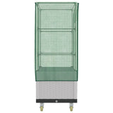 Raised Bed with Cover and Wheels Rattan Look 80x50x182 cm 4015850