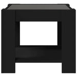 ZNTS Coffee Table with LED Black 53x53x45 cm Engineered Wood 847540