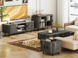 TV Stand Cabinet for TVs up to 55 Inches, TV Unit with Storage Shelves and Cupboard for Living Room, T3398P377900