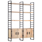 4-Tier Bookcase 124x30x180 cm Solid Mango Wood 284417