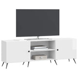 TV Cabinet High Gloss White 150 x 31 x 50 cm Engineered Wood 895609