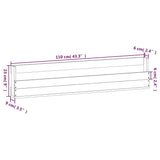 Wall-mounted Shoe Racks 2 pcs 110x9x23 cm Solid Wood Pine 833275
