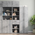 Slim Storage Cabinet Concrete Grey 50x42.5x225 cm Engineered Wood 3281311
