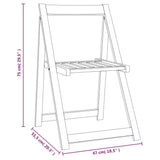 Garden Chair Set of 4 Natural Wood Solid Acacia Wood Standard 319189