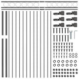 Fence Element ASSEN Grey 170 x 170 cm Steel 42003910