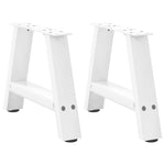 ZNTS Coffee Table Legs A-Shaped 2 pcs White 50x cm Steel 4012817