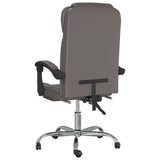 Reclining Office Chair Grey Faux Leather 349812