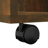 Rolling Cabinet Smoked Oak 60x35x75 cm Engineered Wood 815966
