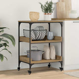 Kitchen Trolley Artisan Oak 60 x 41 x 80.5 cm Engineered Wood 883030
