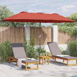 Garden Parasol Terracotta 370 x 197 x 239 cm 42003374
