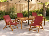 4-Piece High Back Bhair Cushions GEMERT 100% Polyester Wine Red 946120