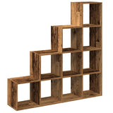 Room Divider Bookcase 4-Tier Old Wood 131.5x29x131.5 cm Engineered Wood 857974