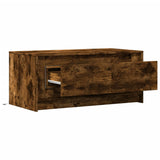 Coffee Table with LED Lights Smoked Oak Engineered Wood 851988