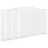 Arched Gabion Basket 400x30x200/220 cm Galvanised Iron 153410